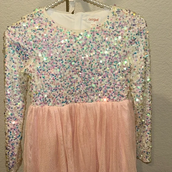 Cat & Jack sparkly tulle dress M (7/8) - Picture 2 of 3